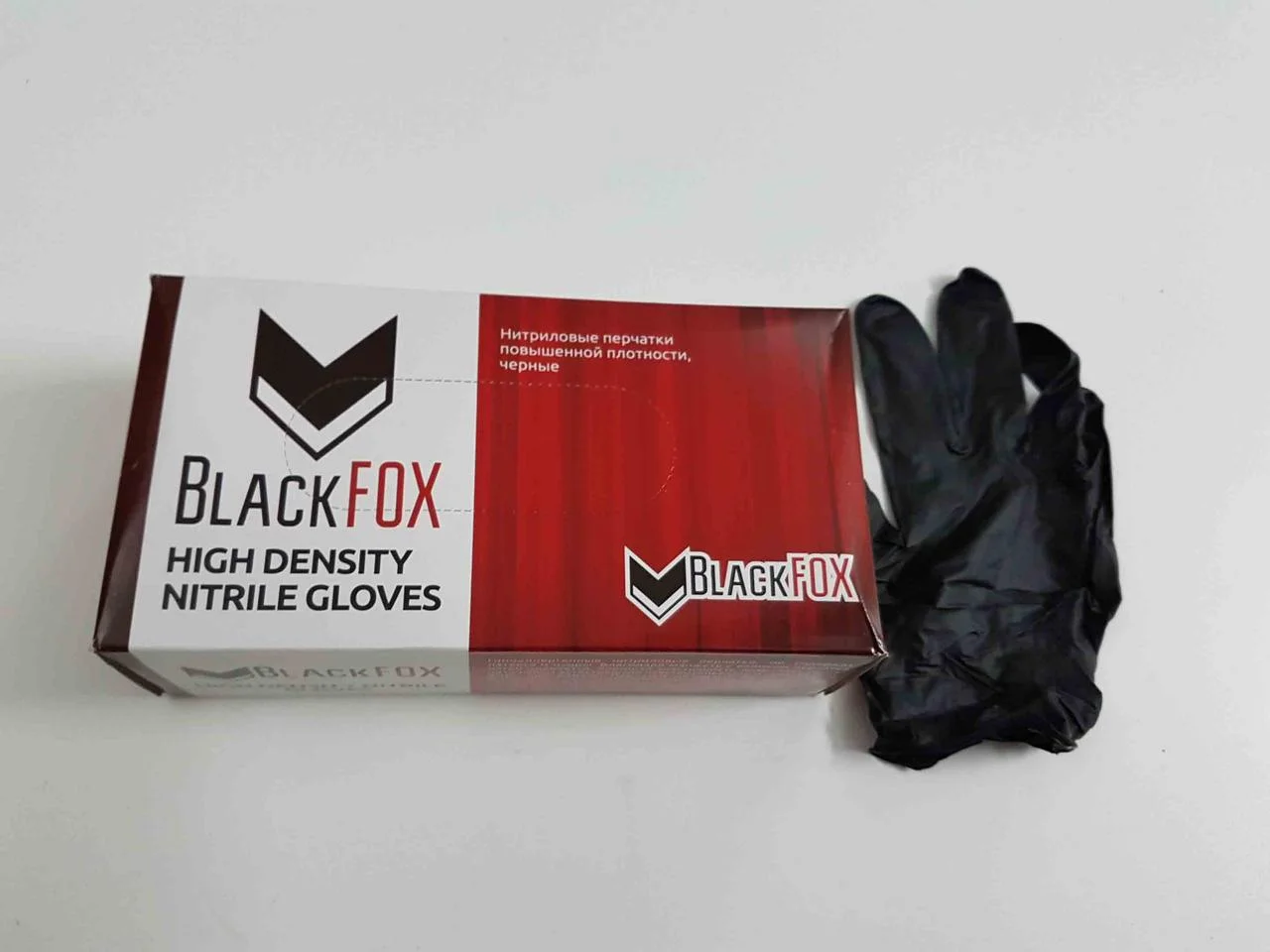 12017Перчатки нитриловые п/п Extra L BLACK FOX