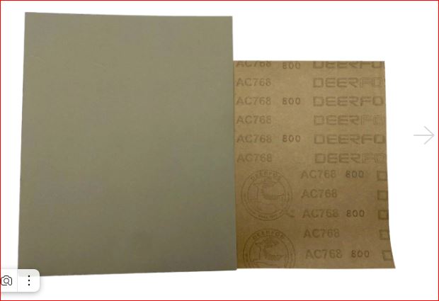 Водостойкая наждачная бумага Deerfos Универсальная шлифовальная бумага DRY and WET в листах Р800