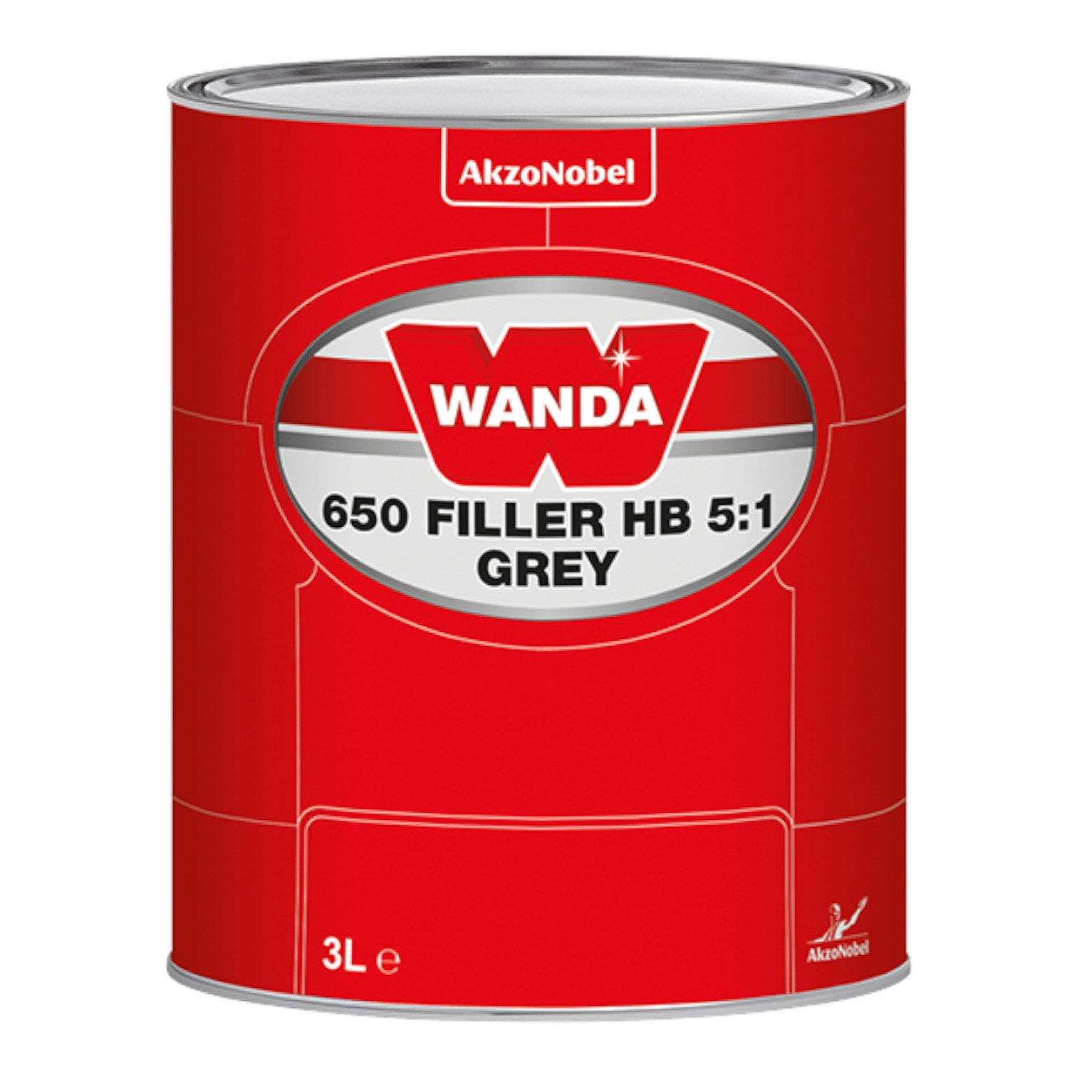561025 Грунт-наполнитель Wanda 650 Filler HB 5:1 Grey (комплект) 3,6 л.